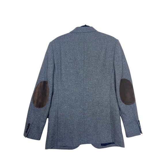 NWT J. Crew Ludlow Blazer Men’s 38R Gray Wool Moon Yorkshire Suede Patches READ - Picture 2 of 16
